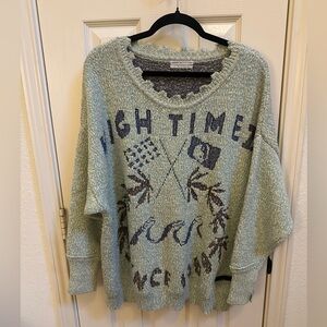 Urban Outfitters Mint Graphic Sweater
